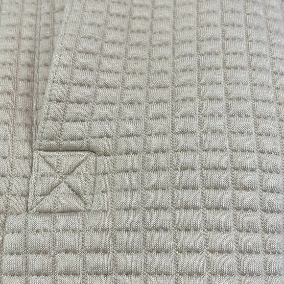 Ever After Cropped Sweater Collar Quilted Tan Size Medium M - Picture 9 of 14